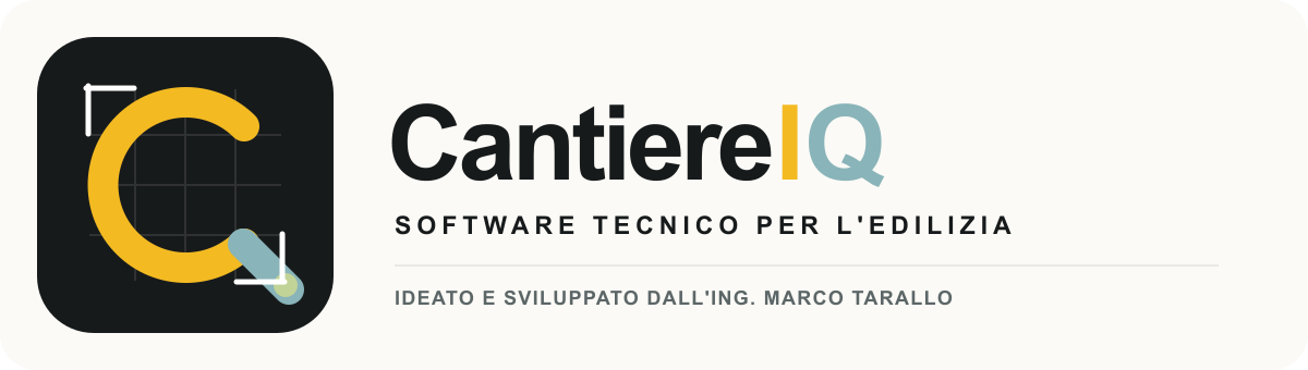 CantiereIQ, software tecnico per l'edilizia ideato e sviluppato dall’ing. Marco Tarallo